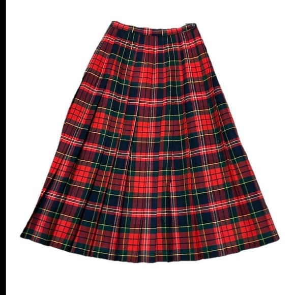 Vtg Brooks Brothers Skirt Size 6!Red Plaid Tartan Wool Scotland Preppy Academia - Picture 5 of 5